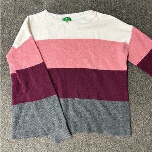 Dip Women's Striped Sweater in Cream, Pink, and Purple